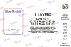 Save The Date Laser Cut. Wedding Save The Date Card SVG Product Image 2