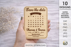 Save The Date Laser Cut. Wedding Save The Date Card SVG Product Image 1