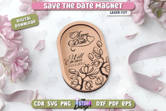 Save the Date Magnet Laser Cut | Wedding Day Invitation |CNC Product Image 1