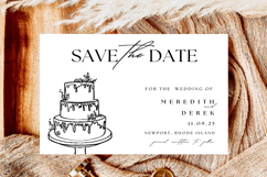 Save the date Wedding card CANVA Template Product Image 1