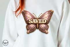 Saved butterfly Christian sublimation designs Product Image 2