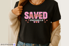 Saved by Grace SVG Ephesians 2:8 Bible Verse Christian Faith Product Image 2
