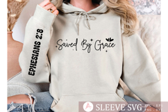 Saved by grace Sleeve SVG Design Product Image 2