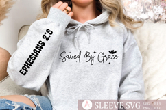 Saved by grace Sleeve SVG Design Product Image 1