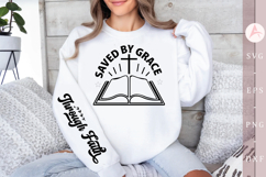 Saved By Grace Through Faith Sleeve SVG, Christian Faith SVG Product Image 1
