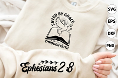 Saved by Grace Through Faith Sleeve SVG, Christian Faith SVG Product Image 1