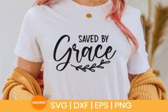 Saved by grace | Religious svg quote Product Image 1