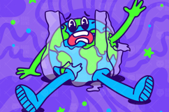 Save the Earth Crying Cartoon Product Image 1