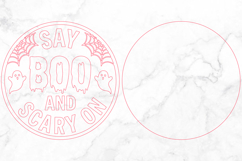 Say Boo &amp; Scary On Halloween Door Sign SVG Product Image 3