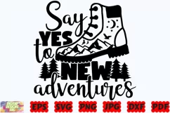 Say Yes To New Adventures SVG | Travel SVG | Adventure SVG Product Image 2