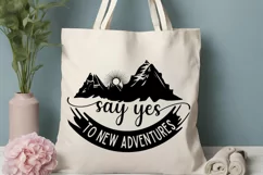 Say yes to new adventures SVG , Summer Adventure SVG Product Image 3