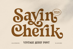 Sayin Cherik - Vintage Serif Font Product Image 1