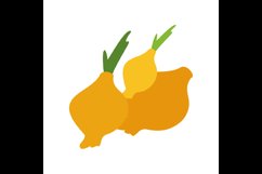 Whole onions Flat simple design vector illustrator Product Image 1