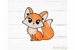 Kawaii Fox Png, Cute Sublimation Png Product Image 2