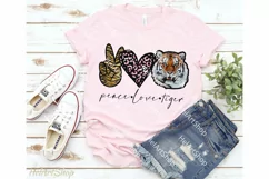 Peace Love Tiger PNG | Sublimation PNG Product Image 2