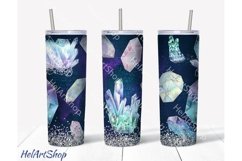 Crystal Tumbler PNG Sublimation, Celestial Tumbler PNG Product Image 1