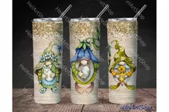 Easter Gnomes Tumbler PNG Sublimation, Spring Tumbler Png Product Image 1