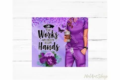 Nurse Tumbler PNG Sublimation, She Works Willingly Png Product Image 2