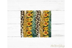 Sunflower Tumbler PNG Sublimation, SKINNY TUMBLER Png Product Image 2
