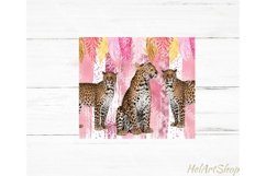 Leopard Tumbler PNG Sublimation, Cheetah SKINNY TUMBLER Png Product Image 2