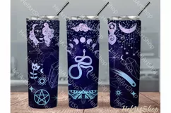 Celestial Tumbler PNG Sublimation, Witch Tumbler PNG Product Image 1
