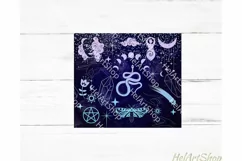 Celestial Tumbler PNG Sublimation, Witch Tumbler PNG Product Image 2