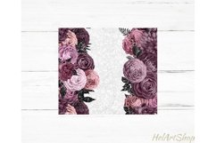 Add Your Name Tumbler PNG |Floral Sublimation Tumbler Product Image 2