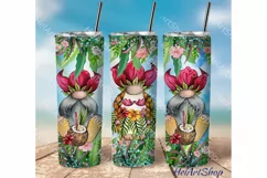 Holiday Tumbler PNG |Summer Gnomes Sublimation Product Image 1