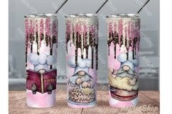 Baking Tumbler PNG, Gnomes SKINNY TUMBLER Png Product Image 1