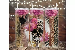 Leopard Skull Tumbler PNG | Boho Tumbler Sublimation Product Image 1
