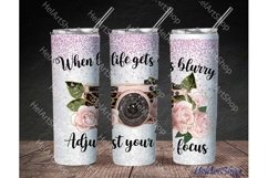 Photography PNG |Floral Camera Sublimation Tumbler Product Image 1