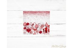 Christmas Decor TumblerPNG | Red Glitter Sublimation Tumbler Product Image 2