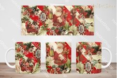 Vintage Christmas Mug PNG, 11Oz Mug Sublimation Product Image 1