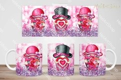 Valentine&#039;s Day Gnomes Mug Png, 11Oz Mug Sublimation Product Image 1