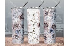 Add Your Name Tumbler PNG |Floral Sublimation Tumbler Product Image 1