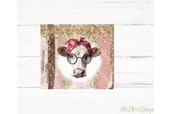 Cow with Bandana TUMBLER PNG, SKINNY TUMBLER Png Product Image 2