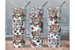 Cute Cats Tumbler PNG, Kitten SKINNY TUMBLER 20 Oz PNG Product Image 1