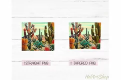 Boho Desert Landscape Sublimation PNG for Skinny Tumbler Product Image 2