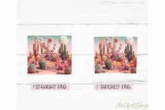 Boho Desert Landscape Sublimation PNG for Skinny Tumbler Product Image 2