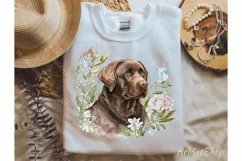 Chocolate Labrador Png, Sublimation Png Product Image 1