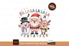 Festive friends singing holiday cheer christmas santa Product Image 1