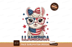 Patriotic Llama With Stars And Stripes bandana Product Image 1