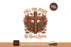 Fall Jesus Leaves Cross faith Product Image 1
