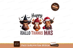 Highland cows festive holiday celebration cattle Product Image 1