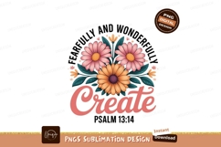 Pink orange flowers create psalm green leaves Product Image 1