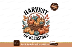 Autumn harvest pumpkins basket seasonal foliage image Product Image 1