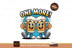 Cheerful beer mugs giving thumbs up cartoon happy Product Image 1