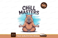 Capybara meditating zen yoga animal meditation Product Image 1