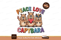 Capybara peace love heart sunglasses Product Image 1