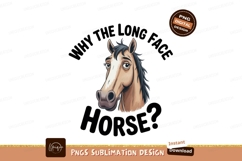 Funny horse face cartoon animal equestrian Product Image 1